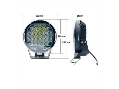 Armour II Roll Bar with 9-Inch Black Round Flood LED Lights; Black (14-25 Silverado 1500)