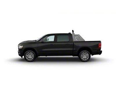 Armour II Roll Bar with 5.30-Inch Black Round Flood LED Lights; Black (14-25 Silverado 1500)