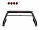 Atlas Roll Bar with 7-Inch Red Round LED Lights; Black (01-24 Silverado 1500)