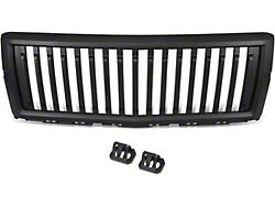 Badgeless Vertical Slat Style Upper Replacement Grille; Black (14-18 Silverado 1500)