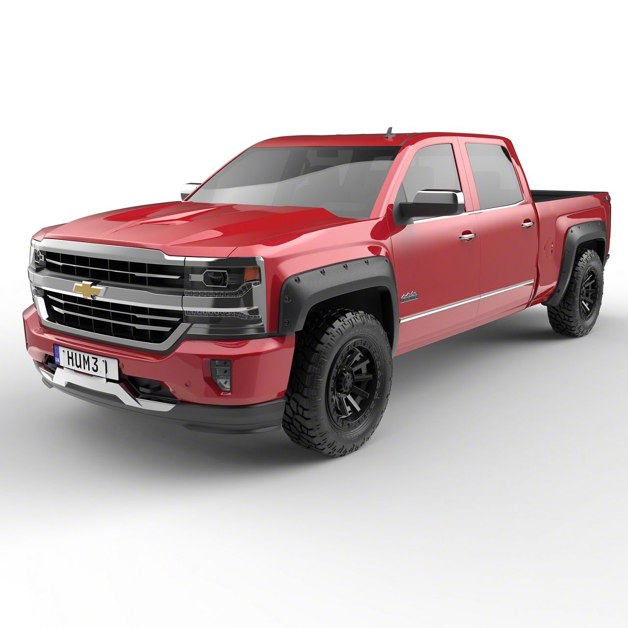 EGR Silverado 1500 Baseline Bolt Style Fender Flares; Textured Black