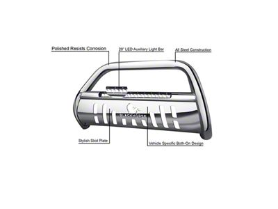 Beacon Bull Bar with Skid Plate; Stainless Steel (19-23 Silverado 1500, Excluding ZR2)