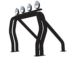 Go Rhino Double Bar/Single Kicker Bed Bar; Black (99-18 Silverado 1500 Fleetside)