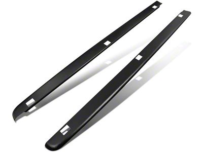 Bed Rail Caps with Stake Pocket Holes; Textured Black (07-13 Silverado 1500 w/ 8-Foot Long Box)
