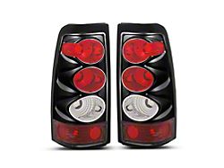 Raxiom Axial Series Tail Lights; Black Housing; Clear Lens (03-06 Silverado 1500 Fleetside)