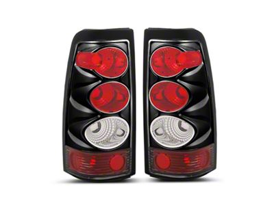 Raxiom Axial Series Tail Lights; Black Housing; Clear Lens (03-06 Silverado 1500 Fleetside)