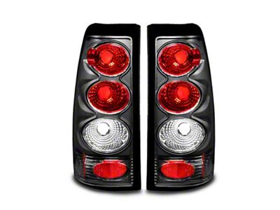 Raxiom Axial Series Tail Lights; Black Housing; Red/Clear Lens (99-02 Silverado 1500 Fleetside)