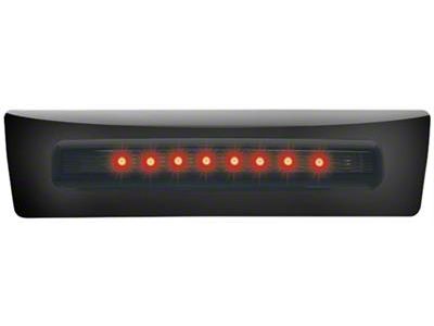 Black LED Locking Tailgate Handle; Red LED; Smoked (07-13 Silverado 1500)