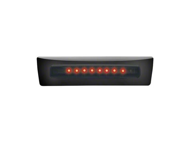 Black LED Locking Tailgate Handle; Red LED; Smoked (07-13 Silverado 1500)
