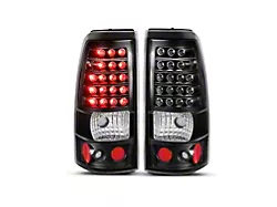 Raxiom LED Tail Lights; Black Housing; Clear Lens (03-06 Silverado 1500 Fleetside)
