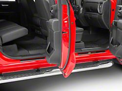 Putco Black Platinum Door Sills with Bow Tie Etching (19-24 Silverado 1500 Crew Cab)