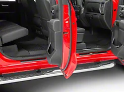 Putco Black Platinum Door Sills with Bow Tie Etching (19-23 Silverado 1500 Crew Cab)