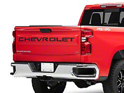 Putco Black Platinum Tailgate Insert Letters; Stamped Version (19-24 Silverado 1500)