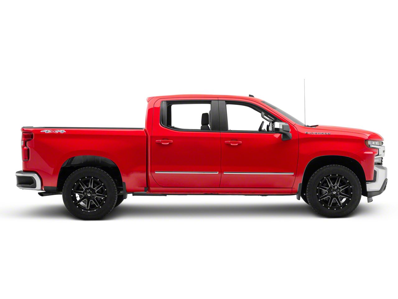 Chrome ABS Body Side Molding Trim – 4-Piece Set – Fits 2015-2019 Chevy Silverado 2500HD & 3500HD