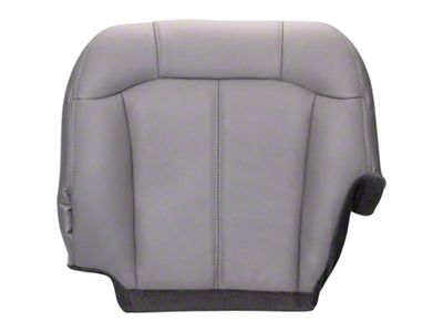 Replacement Bottom Seat Cover; Driver Side; Dark Pewter/Gray Leather with Graphite Carpet Trim (00-02 Silverado 1500)