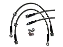 Braided Stainless Steel Brake Line Kit; Front and Rear (01-03 Silverado 1500 w/ Rear Disc Brakes)