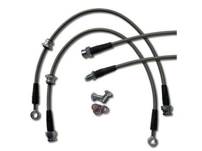 Braided Stainless Steel Brake Line Kit; Front and Rear (00-06 Silverado 1500 w/ Rear Disc Brakes)