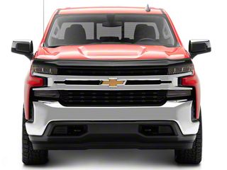 707MOTORING Smoked Bug Shield Hood Deflector For Chevy Silverado 1500 2016+ - Raised Guard, No Drill