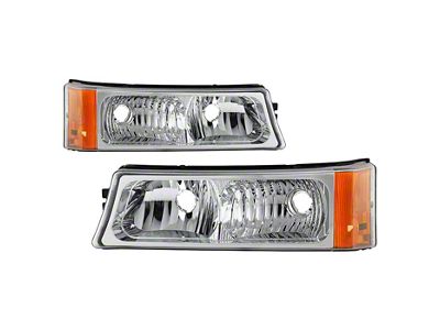 Bumper Lights; Chrome (03-06 Silverado 1500 w/o Body Cladding)