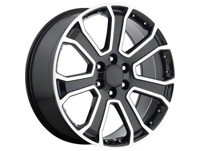 OE Revolution G-06 Gloss Black Milled 6-Lug Wheel; 22x9; 31mm Offset (19-24 Silverado 1500)