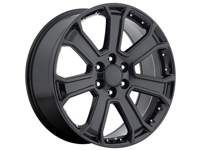 OE Revolution G-06 Gloss Black 6-Lug Wheel; 22x9; 31mm Offset (19-24 Silverado 1500)
