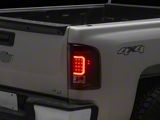 C-Bar LED Tail Lights; Black Housing; Clear Lens (07-13 Silverado 1500)