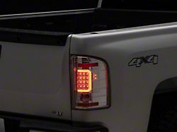 C-Bar LED Tail Lights; Chrome Housing; Clear Lens (07-13 Silverado 1500)