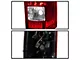 C-Shape LED Tail Lights; Chrome Housing; Red Clear Lens (03-06 Silverado 1500 Fleetside)