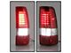 C-Shape LED Tail Lights; Chrome Housing; Red Clear Lens (99-02 Silverado 1500 Fleetside)