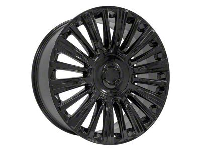 CA92 Gloss Black 6-Lug Wheel; 22x9; 28mm Offset (19-25 Silverado 1500)
