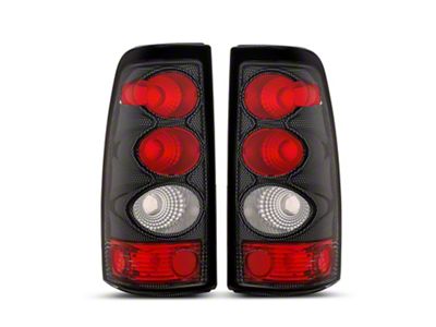 Raxiom Axial Series Tail Lights; Carbon Fiber Housing; Red/Clear Lens (03-06 Silverado 1500 Fleetside)