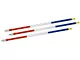 CB Antenna with Tuneable Tip; 3-Foot; Red/White/Blue (Universal; Some Adaptation May Be Required)