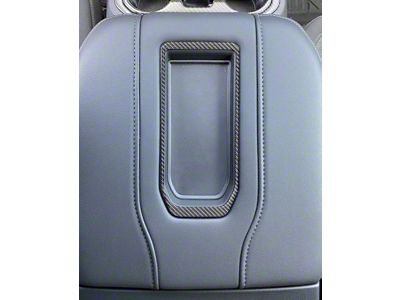 Center Console Tray Accent Trim; Matte Domed Carbon Fiber (19-24 Silverado 1500)