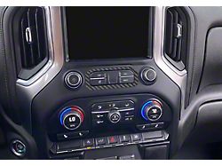 Center Dash Accent; Raw Carbon Fiber (19-21 Silverado; 2022 Silverado 1500 LTD)