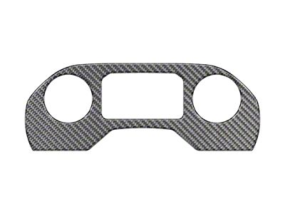 Center Dash Climate Control Accent Trim; Domed Carbon Fiber (19-25 Silverado 1500 w/o Heated Seats)