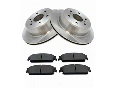 Ceramic 6-Lug Brake Rotor and Pad Kit; Rear (07-13 Silverado 1500)