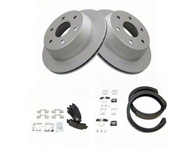Ceramic 6-Lug Brake Rotor and Pad Kit; Rear (99-06 Silverado 1500)