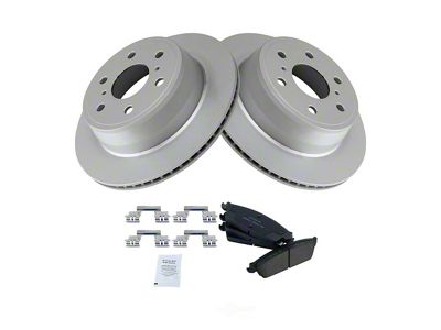 Ceramic 6-Lug Brake Rotor and Pad Kit; Rear (07-13 Silverado 1500)