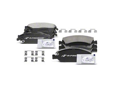Ceramic Brake Pads; Front and Rear (07-13 Silverado 1500 w/ Rear Disc Brakes)