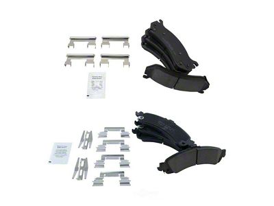Ceramic Brake Pads; Front and Rear (02-06 Silverado 1500 w/ Quadrasteer)