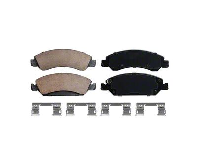 Ceramic Brake Pads; Front Pair (05-06 Silverado 1500 w/ Rear Drum Brakes; 07-18 Silverado 1500)
