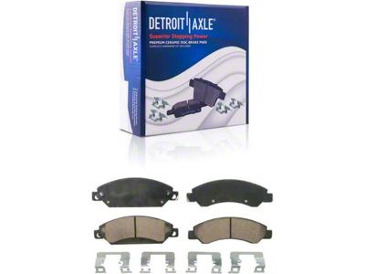 Ceramic Brake Pads; Front Pair (05-06 Silverado 1500 w/ Rear Drum Brakes)