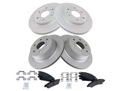 Ceramic 6-Lug Brake Rotor and Pad Kit; Front and Rear (07-13 Silverado 1500 w/ Rear Disc Brakes)
