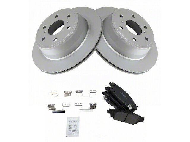 Ceramic 6-Lug Brake Rotor and Pad Kit; Rear (14-18 Silverado 1500)