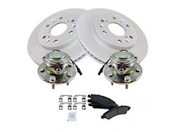 Ceramic 6-Lug Brake Rotor, Pad and Wheel Bearing Kit; Front (07-13 2WD Silverado 1500)