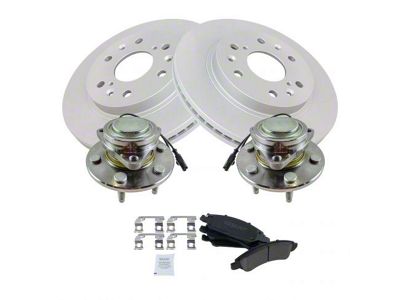 Ceramic 6-Lug Brake Rotor, Pad and Wheel Bearing Kit; Front (07-13 2WD Silverado 1500)