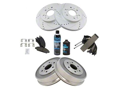 Ceramic Performance Brake Rotor and Pad Kit; Front and Rear (05-06 Silverado 1500)