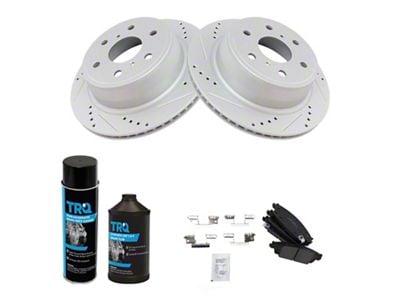 Ceramic Performance 6-Lug Brake Rotor and Pad Kit; Rear (14-18 Silverado 1500)