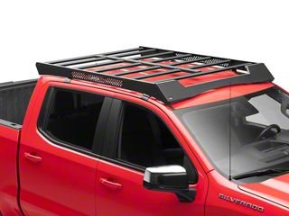 Go Rhino Ceros Low Profile Roof Rack; Textured Black (19-26 Silverado 1500 Crew Cab)