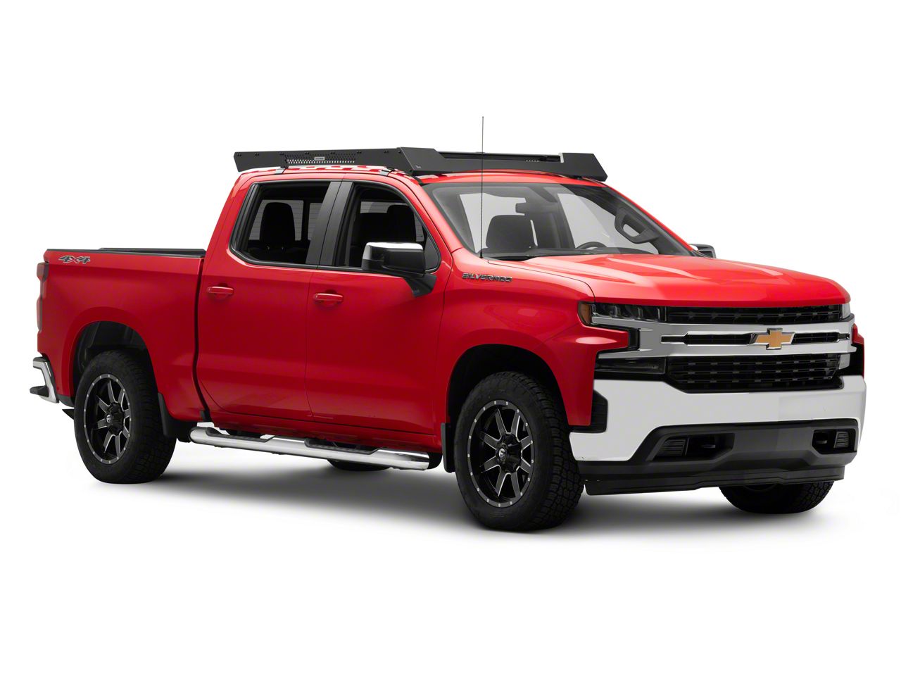 Go Rhino Ceros Low Profile Roof Rack; Textured Black (19-26 Silverado 1500  Crew Cab)